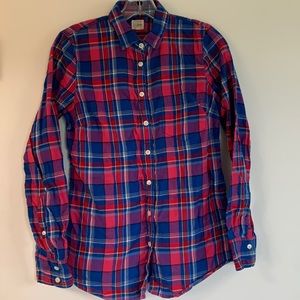 J Crew XS Classic fit flannel shirt in colorful plaid